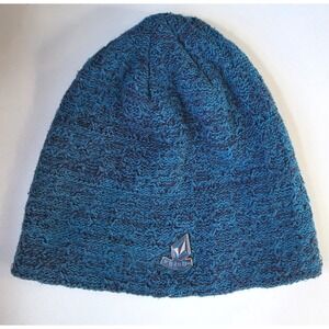 Volcom Skater Gorpcore Knit Beanie Hat OS Blue Textured Winter Streetwear Hat